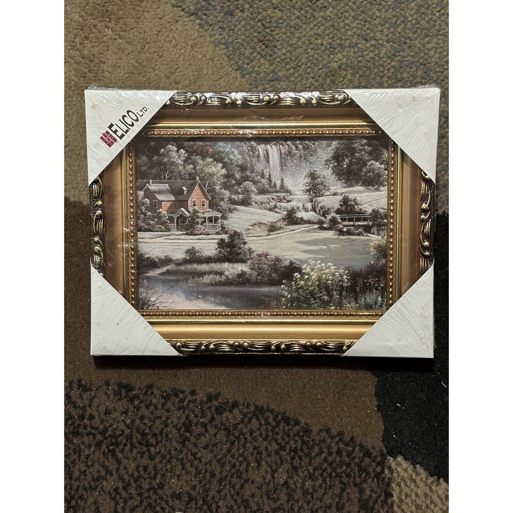 Elicit Ltd Natures Oil / Acrylic Painting Minor Damage On Plastic Cover